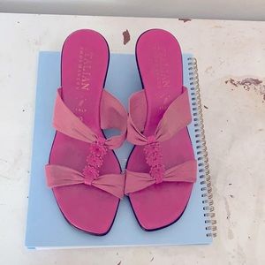 Pink wedge sandals. Made in Italy. Size 10
